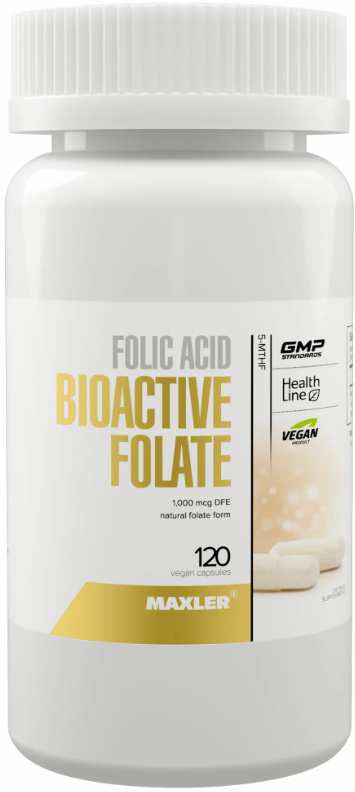 Folic Acid Bioactive Folate 5-MTHF, 120 кап.